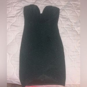 Green sparkly mini dress